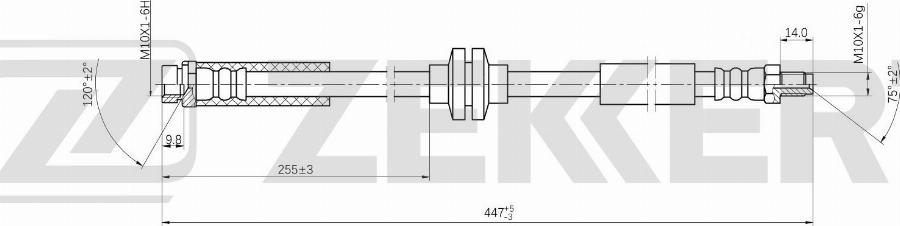 Zekkert BS-9551 - Гальмівний шланг autozip.com.ua
