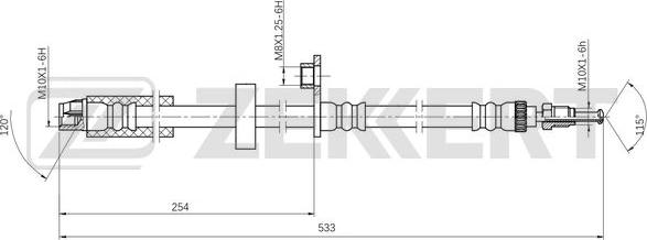 Zekkert BS-9510 - Гальмівний шланг autozip.com.ua