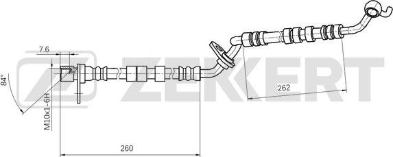 Zekkert BS-9525 - Гальмівний шланг autozip.com.ua