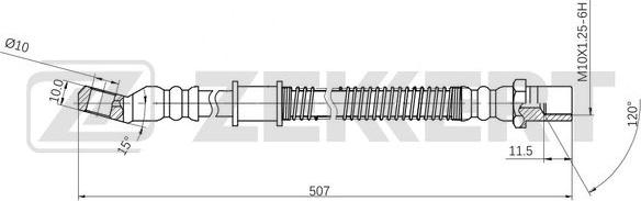 Zekkert BS-9526 - Гальмівний шланг autozip.com.ua