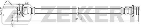 Zekkert BS-9019 - Гальмівний шланг autozip.com.ua