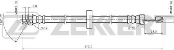 Zekkert BS-9116 - Гальмівний шланг autozip.com.ua