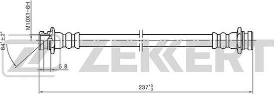 Zekkert BS-9394 - Гальмівний шланг autozip.com.ua