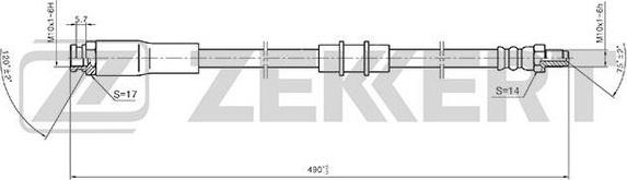 Zekkert BS-9387 - Гальмівний шланг autozip.com.ua