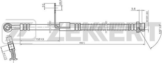 Zekkert BS-9329 - Гальмівний шланг autozip.com.ua