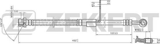 Zekkert BS-9328 - Гальмівний шланг autozip.com.ua