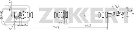 Zekkert BS-9254 - Гальмівний шланг autozip.com.ua