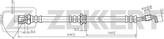 Zekkert BS-9253 - Гальмівний шланг autozip.com.ua