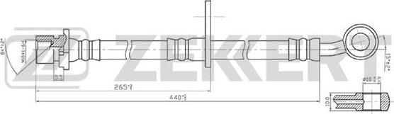 Zekkert BS-9264 - Гальмівний шланг autozip.com.ua