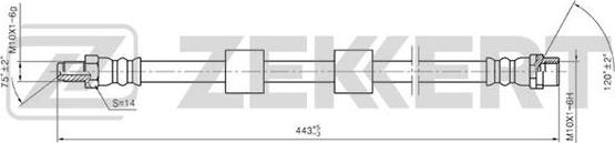 Zekkert BS-9208 - Гальмівний шланг autozip.com.ua