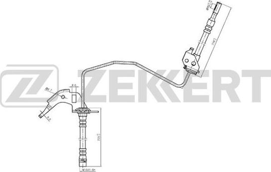 Zekkert BS-9233 - Гальмівний шланг autozip.com.ua