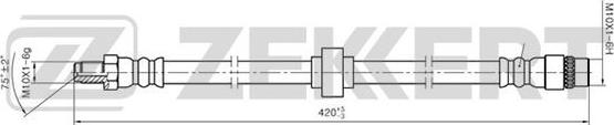 Zekkert BS-9225 - Гальмівний шланг autozip.com.ua