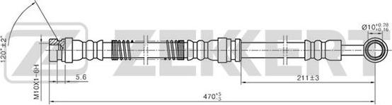 Zekkert BS-9221 - Гальмівний шланг autozip.com.ua