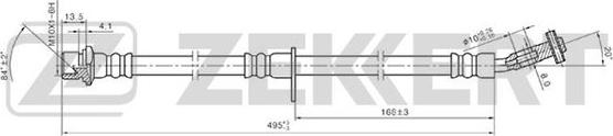 Zekkert BS-9278 - Гальмівний шланг autozip.com.ua