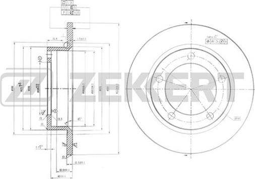 Zekkert BS-5913 - Гальмівний диск autozip.com.ua