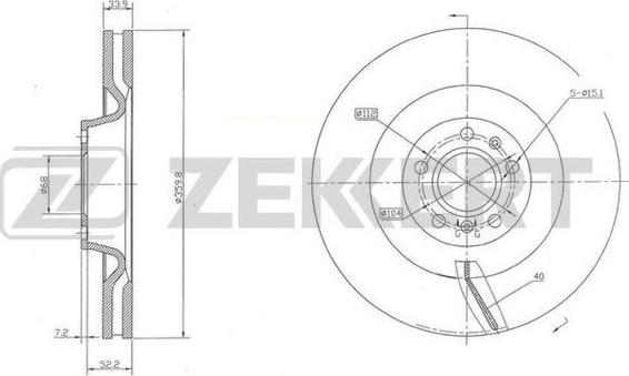 Zekkert BS-5936 - Гальмівний диск autozip.com.ua