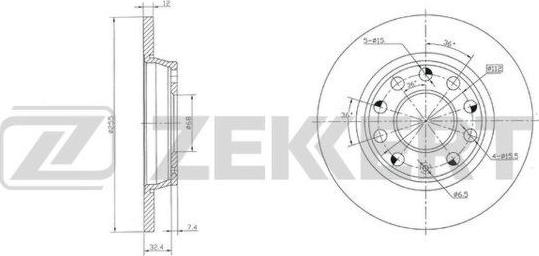 Zekkert BS-5932 - Гальмівний диск autozip.com.ua