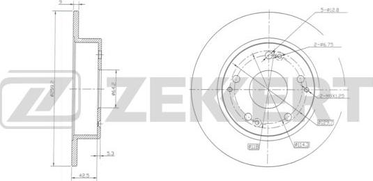 Zekkert BS-5927 - Гальмівний диск autozip.com.ua