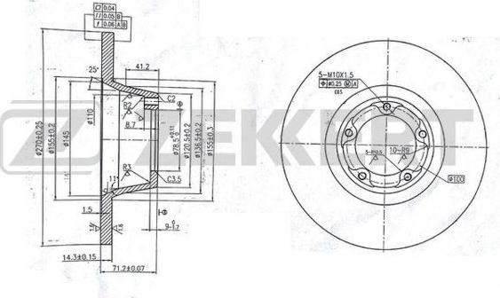 Zekkert BS-5979 - Гальмівний диск autozip.com.ua