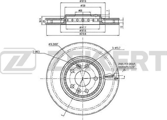 Zekkert BS-5975 - Гальмівний диск autozip.com.ua