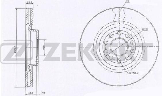 Zekkert BS-5976 - Гальмівний диск autozip.com.ua