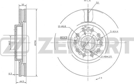 Zekkert BS-5498 - Гальмівний диск autozip.com.ua