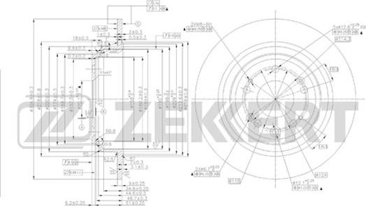 Zekkert BS-5493 - Гальмівний диск autozip.com.ua