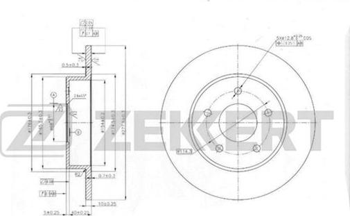 Zekkert BS-5465 - Гальмівний диск autozip.com.ua