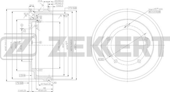 Zekkert BS-5463 - Гальмівний барабан autozip.com.ua