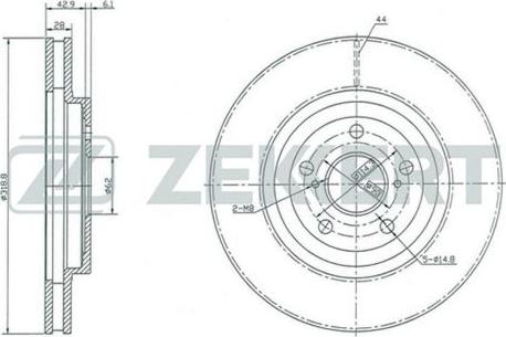 Zekkert BS-5402 - Гальмівний диск autozip.com.ua