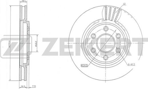 Zekkert BS-5414 - Гальмівний диск autozip.com.ua