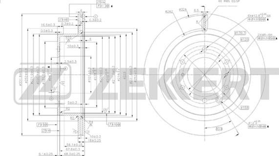 Zekkert BS-5434 - Гальмівний диск autozip.com.ua