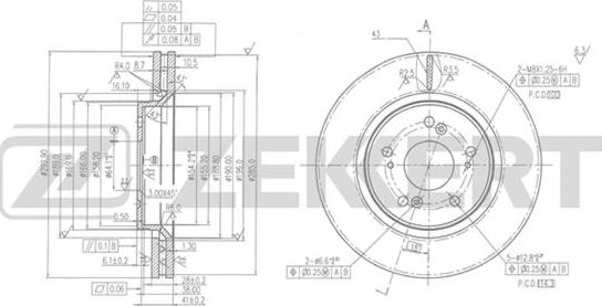 Zekkert BS-5432 - Гальмівний диск autozip.com.ua