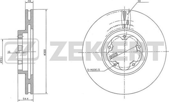 Zekkert BS-5424 - Гальмівний диск autozip.com.ua