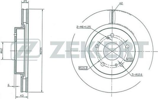 Zekkert BS-5420 - Гальмівний диск autozip.com.ua