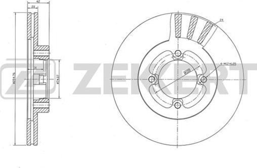 Zekkert BS-5502 - Гальмівний диск autozip.com.ua