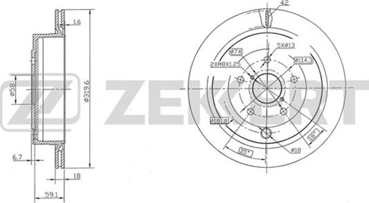 Zekkert BS-5510 - Гальмівний диск autozip.com.ua