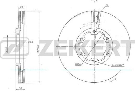 Zekkert BS-5696 - Гальмівний диск autozip.com.ua