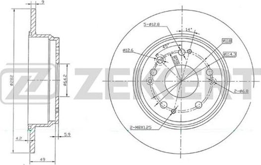 Zekkert BS-5644 - Гальмівний диск autozip.com.ua