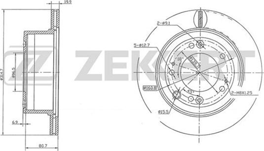 Zekkert BS-5669 - Гальмівний диск autozip.com.ua