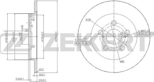 Zekkert BS-5665 - Гальмівний диск autozip.com.ua