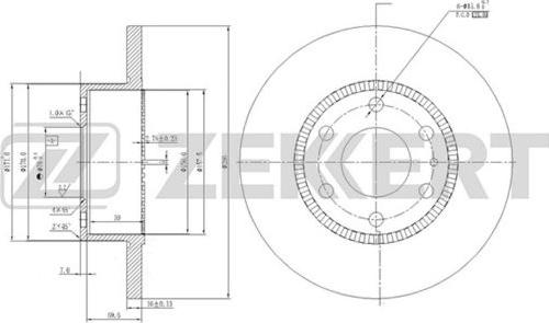 Zekkert BS-5619 - Гальмівний диск autozip.com.ua