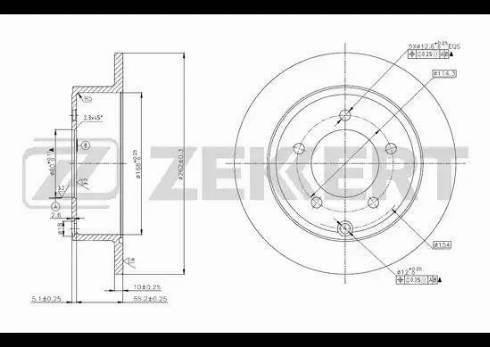 Zekkert BS-5617 - Гальмівний диск autozip.com.ua