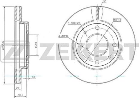 Zekkert BS-5680 - Гальмівний диск autozip.com.ua