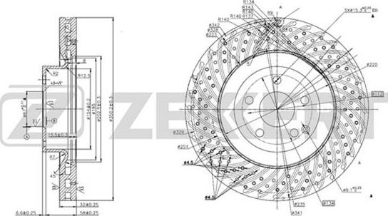 Zekkert BS-5620 - Гальмівний диск autozip.com.ua