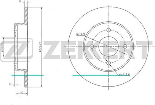 Zekkert BS-5675 - Гальмівний диск autozip.com.ua