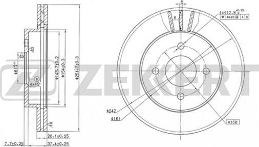 Zekkert BS-5672 - Гальмівний диск autozip.com.ua
