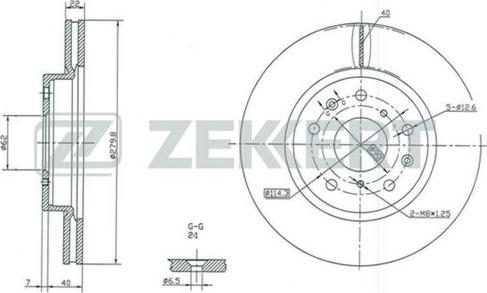 Zekkert BS-5045 - Гальмівний диск autozip.com.ua