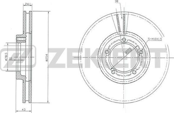 Zekkert BS-5067 - Гальмівний диск autozip.com.ua