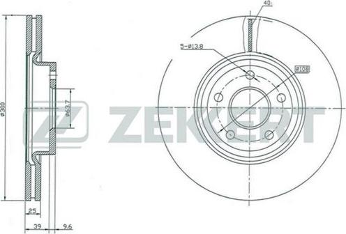 Zekkert BS-5006 - Гальмівний диск autozip.com.ua
